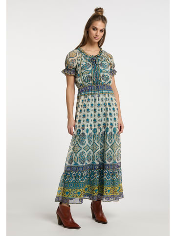 usha FESTIVAL Damen Maxikleid Mit Allover-Print in Blau Mehrfarbig