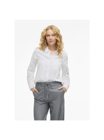 Vila Langarmbluse in Bright White