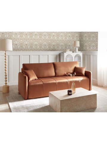 Beliani Schlafsofa EGGE in Braun - (W) 220 x (H) 88 x (L) 93 cm