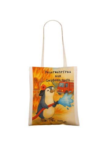 Mr. & Mrs. Panda Henkeltasche Feuerwehrfrau Leidenschaft Design ... in Weiß