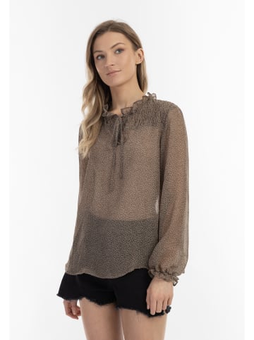 DreiMaster Damen Bluse in Oliv Wollweiss