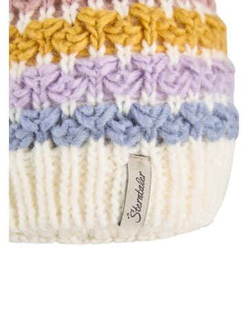 Sterntaler Bommelmütze Streifen in ecru