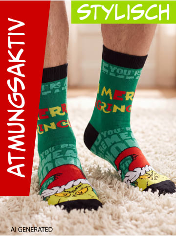 The Grinch Socken - Merry Grinchmas Sneaker in grün