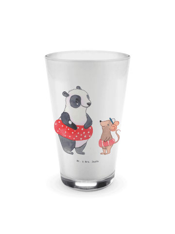 Mr. & Mrs. Panda Blümchentailglas Otter Schwimmen ohne Spruch in Transparent