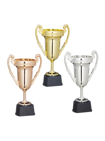 relaxdays 12x Pokal in Mehrfarbig