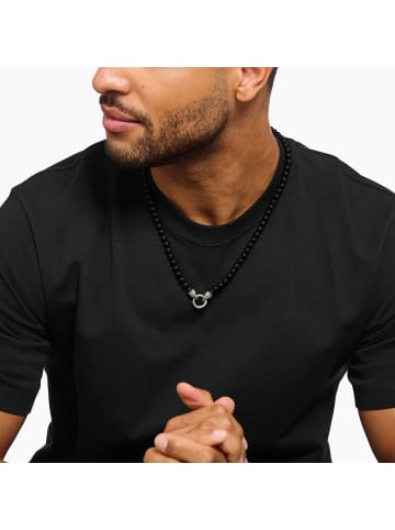Thomas Sabo Kette in silber, schwarz