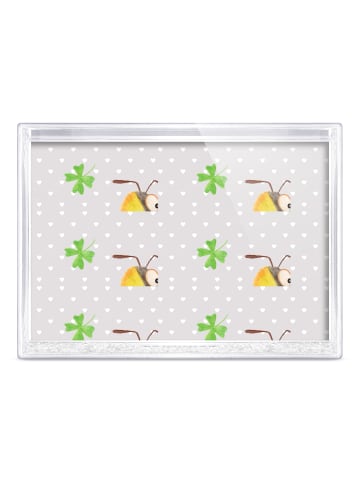 Mr. & Mrs. Panda Bilderrahmen Bienen Paar ohne Spruch in Grau Pastell