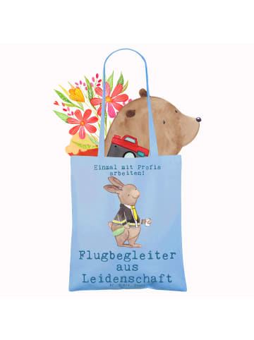 Mr. & Mrs. Panda Shopper Flugbegleiter Leidenschaft mit Spruch in Sky Blue