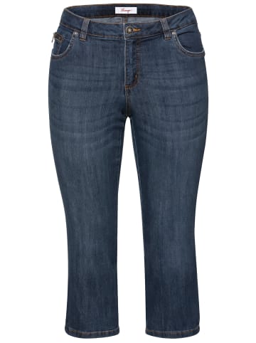 sheego Caprijeans in dark blue denim