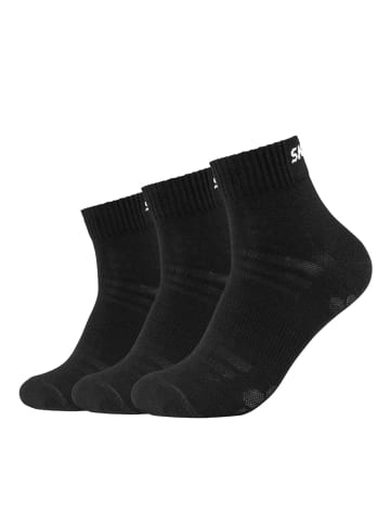 Skechers Socken Unisex 3p Basic Quarter Mesh Ventilation in Black