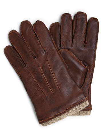 Pearlwood Handschuhe aus Leder in cognac - 0001