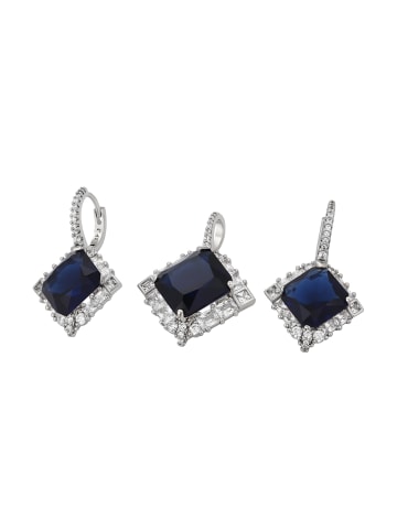 gaya Women Jewelry Set in Silver Navy