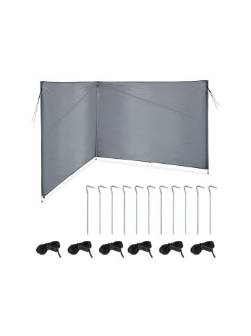 relaxdays Windschutz in Grau - (B)4 x (H)1,5 m