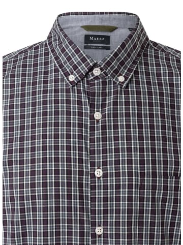 März Hemd in aubergine hellgrau - 0001