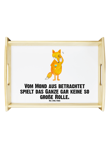 Mr. & Mrs. Panda Serviertablett Fuchs Lord mit Spruch in Weiß