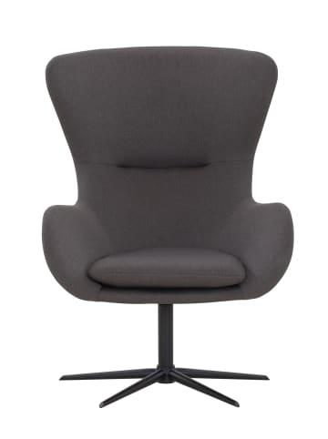 SalesFever Relaxsessel drehbar und modern mit Textilstoff in Dunkelgrau