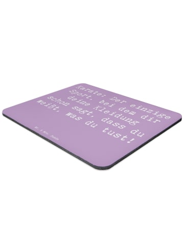 Mr. & Mrs. Panda Mousepad Spruch Karate Kleidung mit Spruch in Lavendeltraum