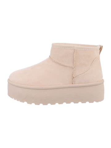 Ital-Design Stiefelette in Beige