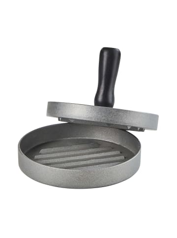 Butlers Hamburgerpresse Ø 11,5 cm PADDY MASTER in Schwarz-Silber