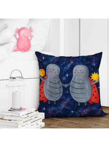 Mr. & Mrs. Panda Dekokissen Sternzeichen Zwilling Design ohne Sp... in Weiß