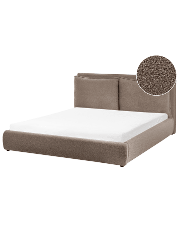 Beliani Wasserbett BAJONNA in Braun/Schwarz - (W) 180 x (H) 94 x (L) 235 cm
