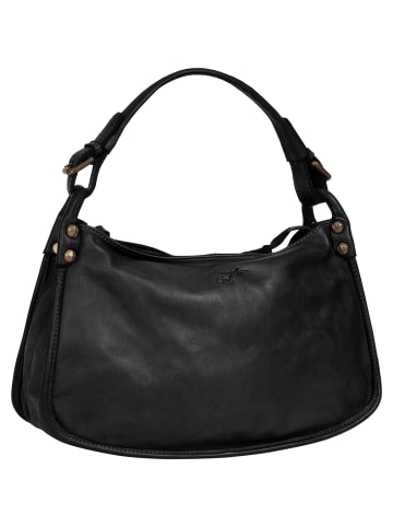 Samantha Look Handtasche echt Leder in schwarz