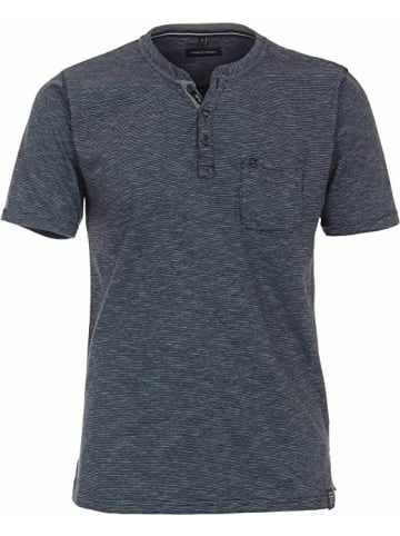 CASAMODA Knopfleisten T-Shirt für Herren in dunkel-grau