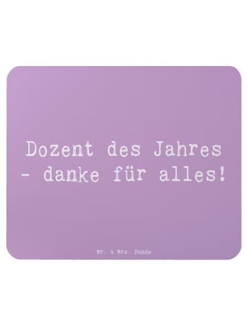 Mr. & Mrs. Panda Mouse Pad Spruch Dozent des Jahres mit Spruch in Lavendeltraum