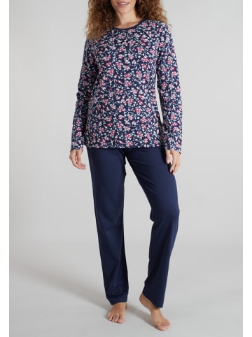 Götzburg Pyjama Carolina in blau-mittel-Allover