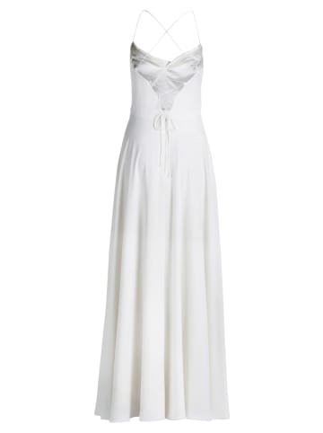 Vera Mont Abendkleid mit Wasserfallausschnitt in Rohweiß