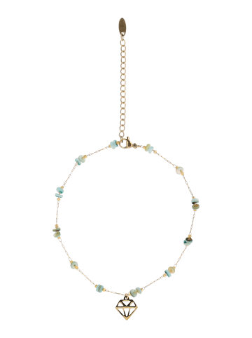 grassland Women Bracelet With Lobster Clasp in Gold Turquoise