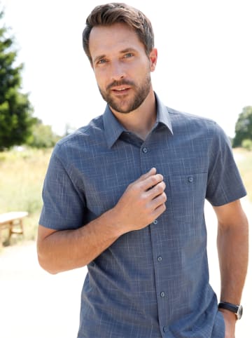 WITT WEIDEN Kurzarm-Hemd in rauchblau