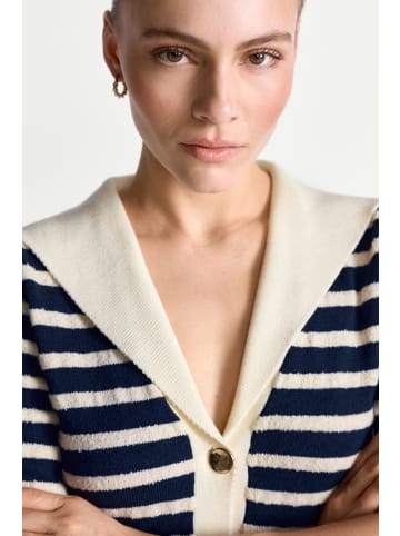 Rich & Royal Strickjacke in marine ecru - 0001