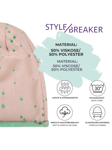 styleBREAKER Beanie Mütze in Apricot-Mint