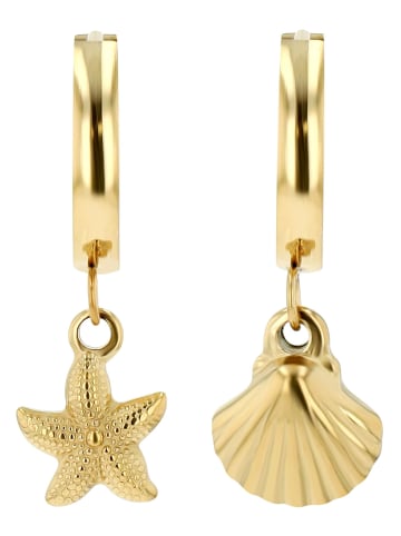 Adeliás Damen Anhänger – Stern Anhänger aus Edelstahl in gold