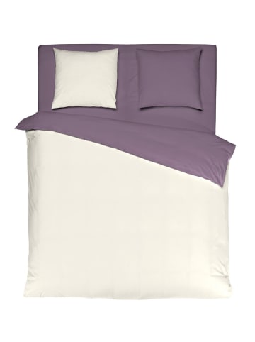 Mistral Home Mistral Perkal Wendebettwäsche in Creme/Flieder