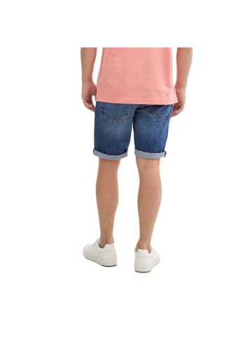 TOM TAILOR Denim Short in used dark stone blue denim