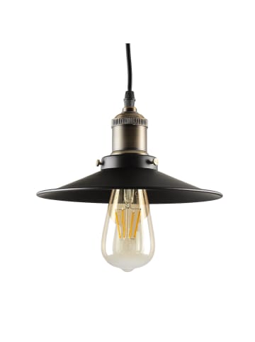 Licht-Erlebnisse Pendelleuchte Ø 22 x (T)125.5 cm in Schwarz Bronze Klar