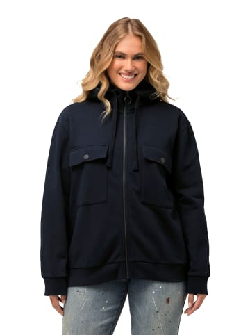 Ulla Popken Sweatjacke in marine