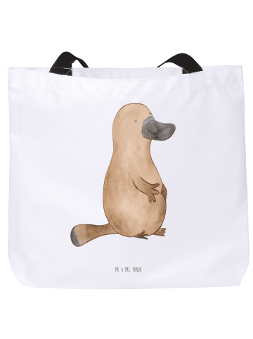 Mr. & Mrs. Panda Schultasche Schnabeltier Mut ohne Spruch in Weiß