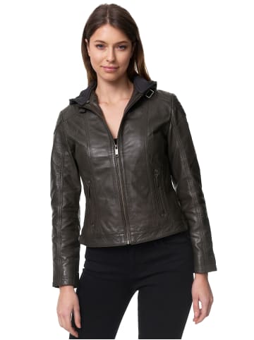 Tazzio Lederjacke "F503" - in Khaki