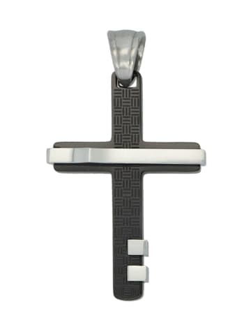 Adeliás Unisex Anhänger – Kreuz Kreuzanhänger aus Edelstahl in silber