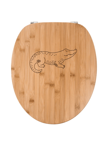 Mr. & Mrs. Panda WC-Brille Krokodil mit Spruch in Transparent