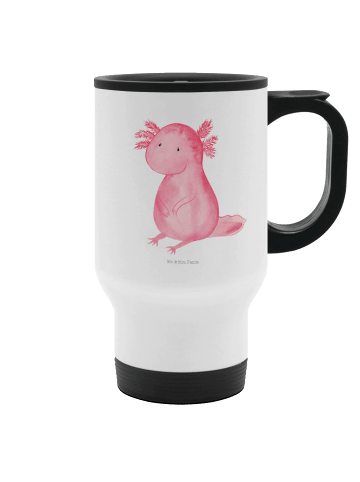 Mr. & Mrs. Panda Isolierbecher Axolotl Niedlich ohne Spruch in Weiß