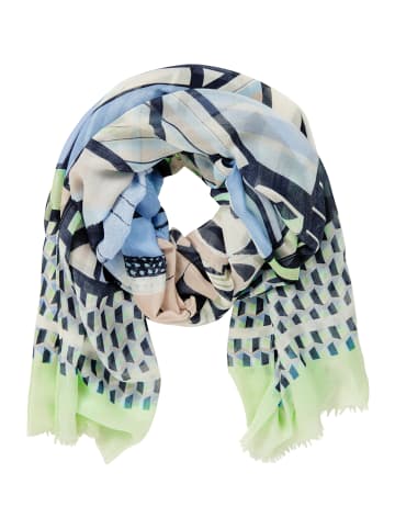 Betty Barclay Basic-Schal mit Print in Blau/Grün