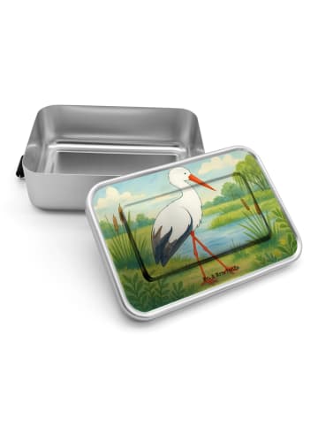 Mr. & Mrs. Panda Bento Box Storch Design ohne Spruch in Weiß