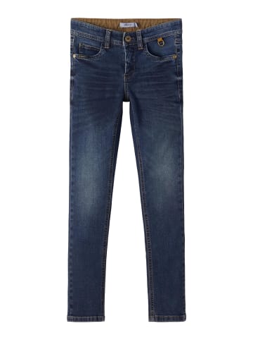 name it Jeans slim fit in dark blue denim