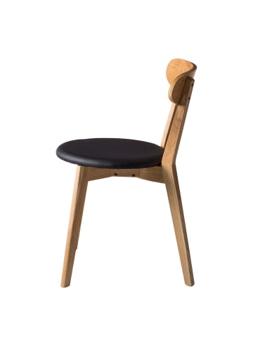 home24 Esszimmerstuhl Bogmoor (2er-Set) in Esche Schwarz