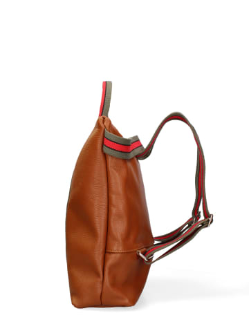 Gave Lux Handtasche, die sich in einen Rucksack umwandeln lässt in DARK LEATHER AND GREEN