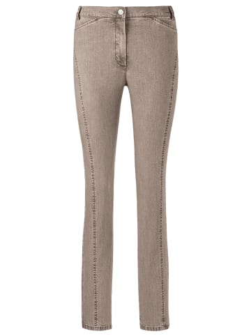 GOLDNER Vorteilhafte Jeanshose Anna in taupe